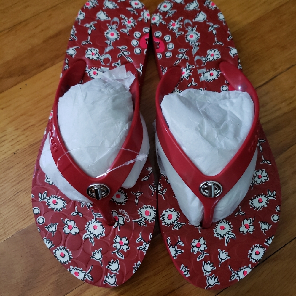 Coach Floral Rubber Slippers